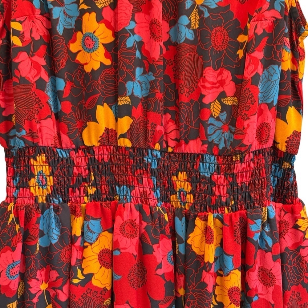Modcloth Floral Midi Sleeveless Flowy Dress Size Medium - Picture 4 of 9